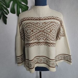 Julia Boho Oversize Mock Turtleneck Sweater